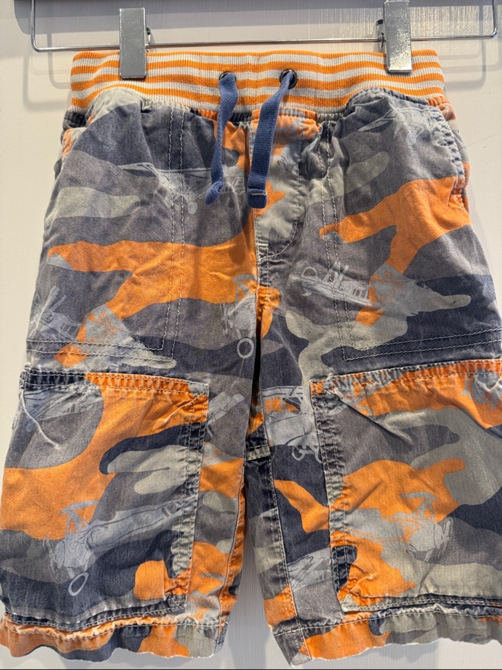 Boden Orange & Gray Camo Cargo Shorts